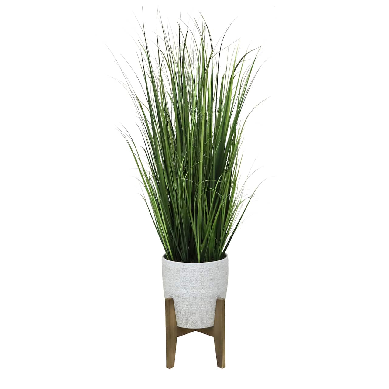 Flora Bunda® 50" Onion Grass In 10" Catheral Ceramic Pot On Stand